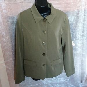 Appleseed’s Khaki Lined Blazer Jacket, Size 10